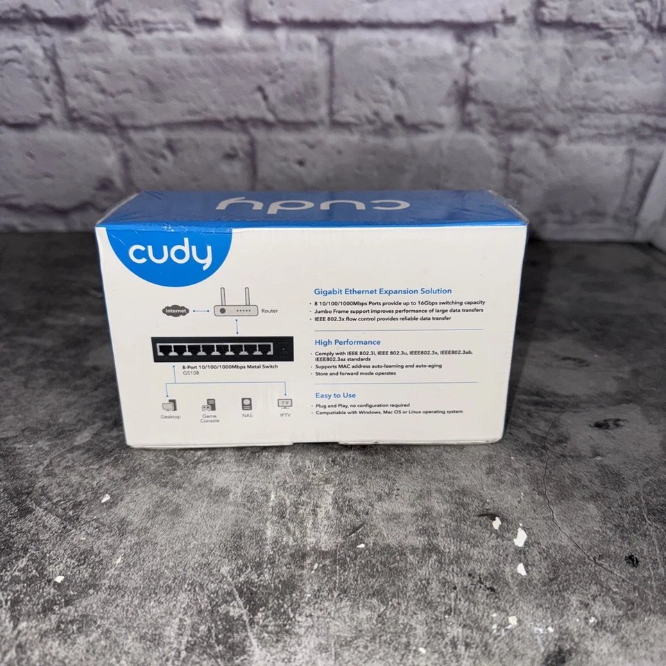 Cudy GS108 8-Port Gigabit Ethernet Unmanaged Switch, Desktop, Fanless, Plug and - Image 3 of 4