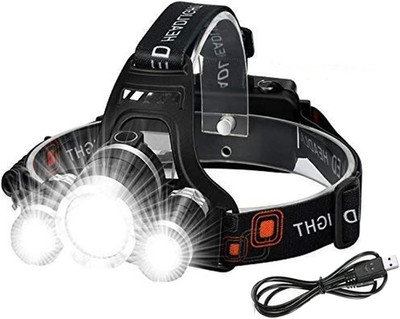 Stirnlampe Wiederaufladbare Stirnlampe mit 3 Lichtern 4 Modi, 6000 Lumen Superhell