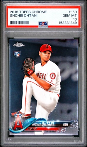 2018 Topps Chrome Shohei Ohtani RC Angels Rookie #150 PSA 10