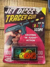 VINTAGE RAY LINE JET DISCS FOR TRACER GUN 100 DISCS NEW IN WELL-WORN PACKAGE