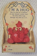 Vintage "I'm a Hug" Russ Berrie Collectible Figure Uneeda Hug Co Boxed #13405