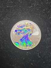 2006 - American Silver Eagle - 24K Gold Gilded - , Double Sided , Colorized :