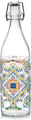 1 x Glass Bottle with airtight Closure, Decoration Valencia 1 Litre