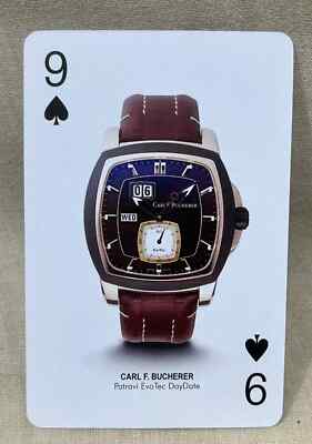 CARL F. BUCHERER Patravi EvoTec DayDate CARD Luxury Watcher 9 Nine Spades