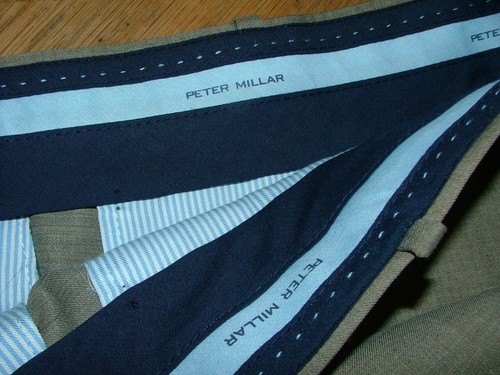 NEW WOT PETER MILLAR DRESS PANTS WOOL SPANDEX SIZE 40 X 37 TAUPE SOLID #535 - Picture 4 of 7