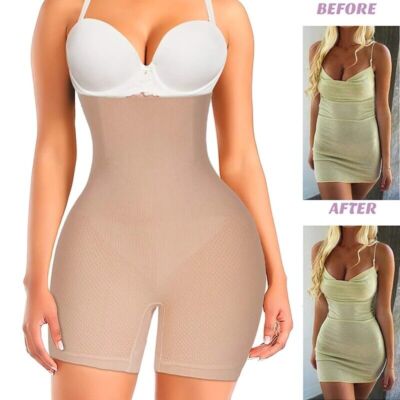 Women High Waisted Panties Slim Belly Control Body Shaper Shapewear Girdle Pants