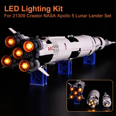 LED Licht Beleuchtungs Kits Für LEGO 21309 NASA Apollo Saturn V Brick Spielzeug.