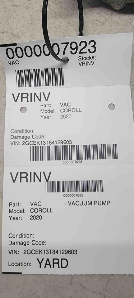 Bomba de vacío motor TOYOTA COROLLA 20 OEM Foto 4 de 4