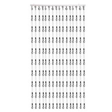Beautiful Acrylic Beaded Curtain Window, Doorway, Room Divider - Black  White