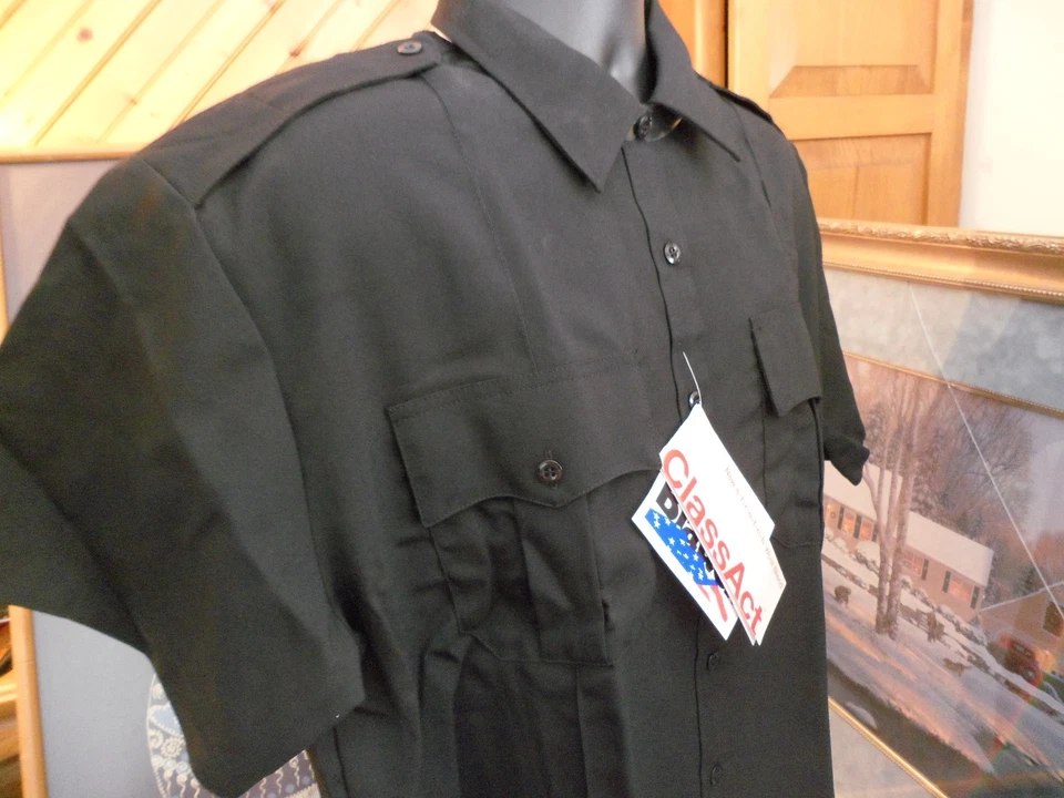 Blauer Short Sleeve Wool Blend Shirt Style classact 8460W WOMENS Size 44  black  - Image 3 of 4