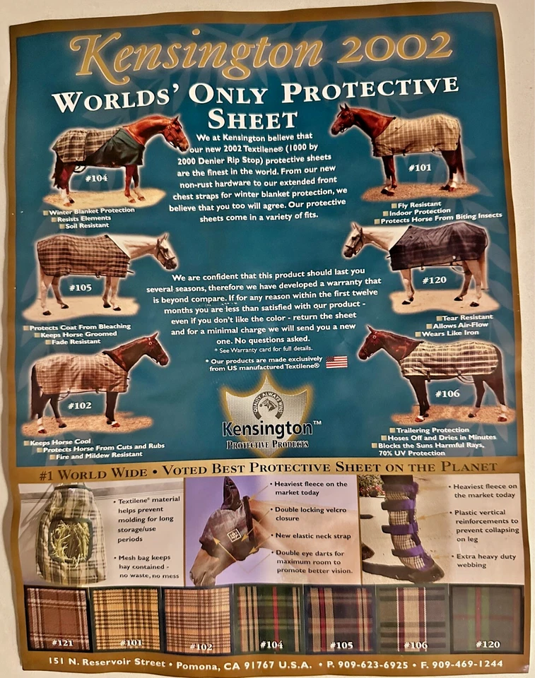 Kensington Mini Horse Protective Sheet – L –Discontinued Purple/Green Plaid 106 - Image 3 of 4