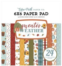 New! Echo Park Paper SWEATER WEATHER 6x6 Scrapbook Paper Cardstock Pad