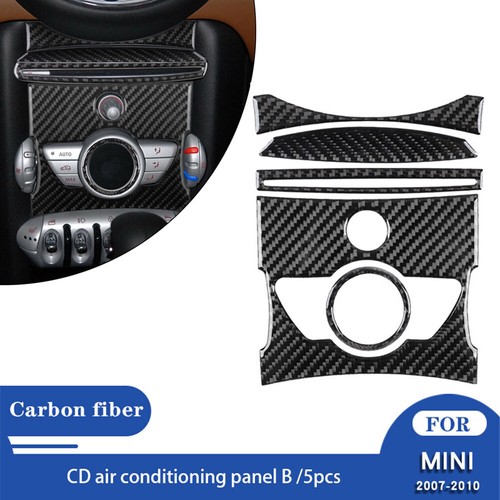 Interior Center Console Full Kit Set Trim Stickers For MINI Cooper Carbon Fiber - Picture 5 of 8