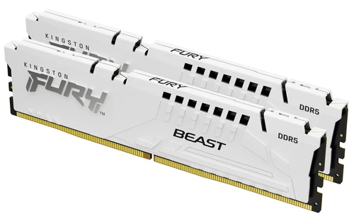 Kingston Technology FURY Beast 64GB 6400MT/s DDR5 CL32 DIMM (Kit of 2) White EXP