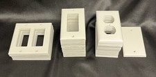 White 1  2 Rocker Light Switch Wall Plates  Electrical Outlet Covers 55 Total