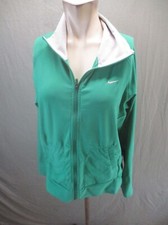 NIKE FIT DRY Size L 12-14 Womens Full Zip Stand Collar Pocket Track Jacket 461