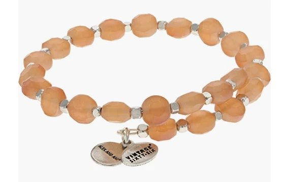 Pulsera Alex and Ani GENERATIONS Cuentas Plata Ámbar Nueva Envolvente Foto 2 de 4