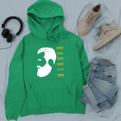 Barber Haircut Hoodie Modern Beard Logo Tee Barbershop Friseur Geschenk