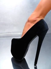 Tulipano original high heels classic platform pumps black 36