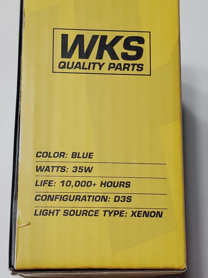 2x WKS Xenon D3S Bulb HID 6000k Headlight Light Lamp Burner High Low Beam Car - Image 4 of 4