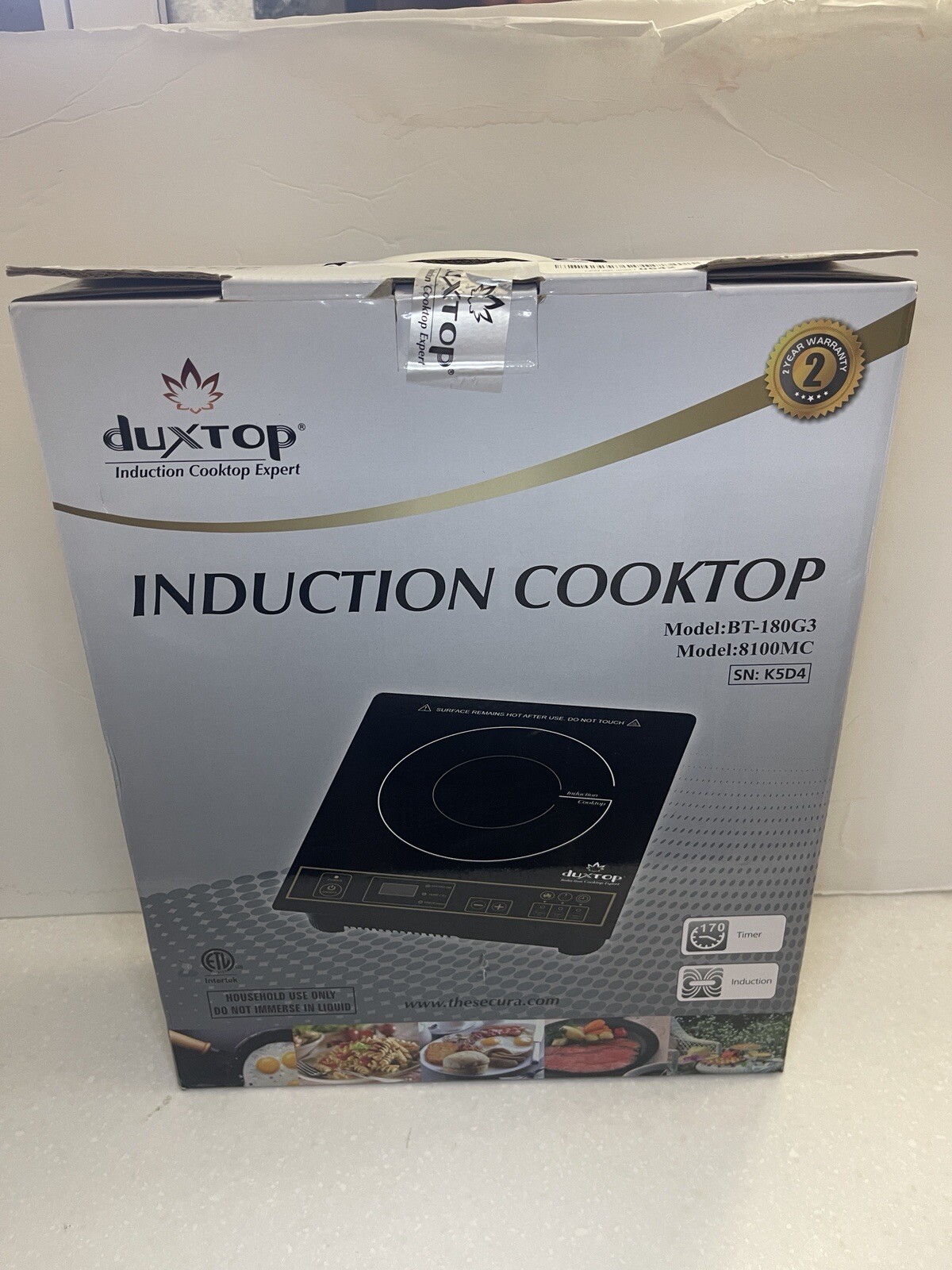 Duxtop 1800W Portable Induction Cooktop Countertop Burner, Gold 8100MC