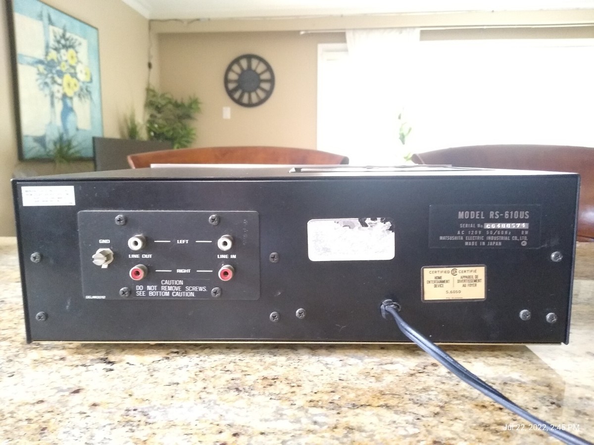 Rare Vintage Technics RS-610US Stereo Cassette Deck Made in Japan