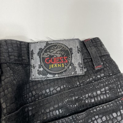Vintage Guess! Guess Snake Skin Jeans Pants Mens Size 26 x 32 Made in USA