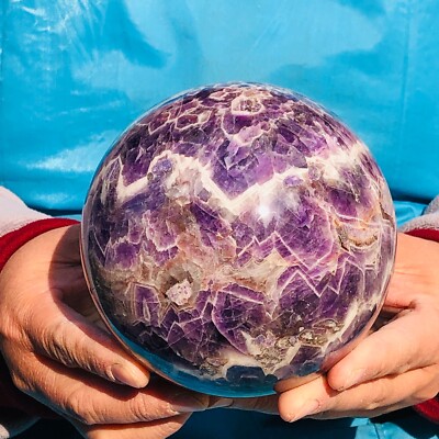 4.26LB Natural Dreamy Amethyst ball Quartz crystal Sphere Crystal Healing 3308