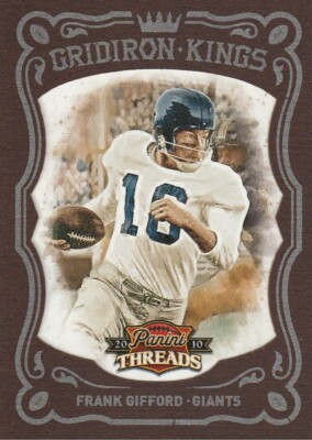 2010 Panini Threads Gridiron Kings Framed Red #25 Frank Gifford/100
