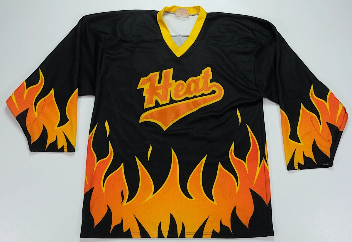 Rare VTG PROJOY Sportswear Heat Flames Minor League Hockey Jersey