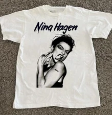 Nina Hagen Short Sleeve Collection S to 5XL White T-shirt GC1522