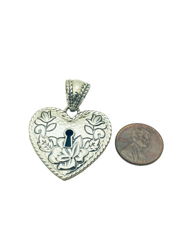 JAI John Hardy Sterling Silver Italian Love Lock Pendant Or Enhancer - Image 4 of 4