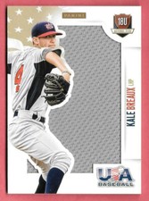 2014 Kale Breaux Panini USA Baseball Rookie Jumbo Jersey 11/49