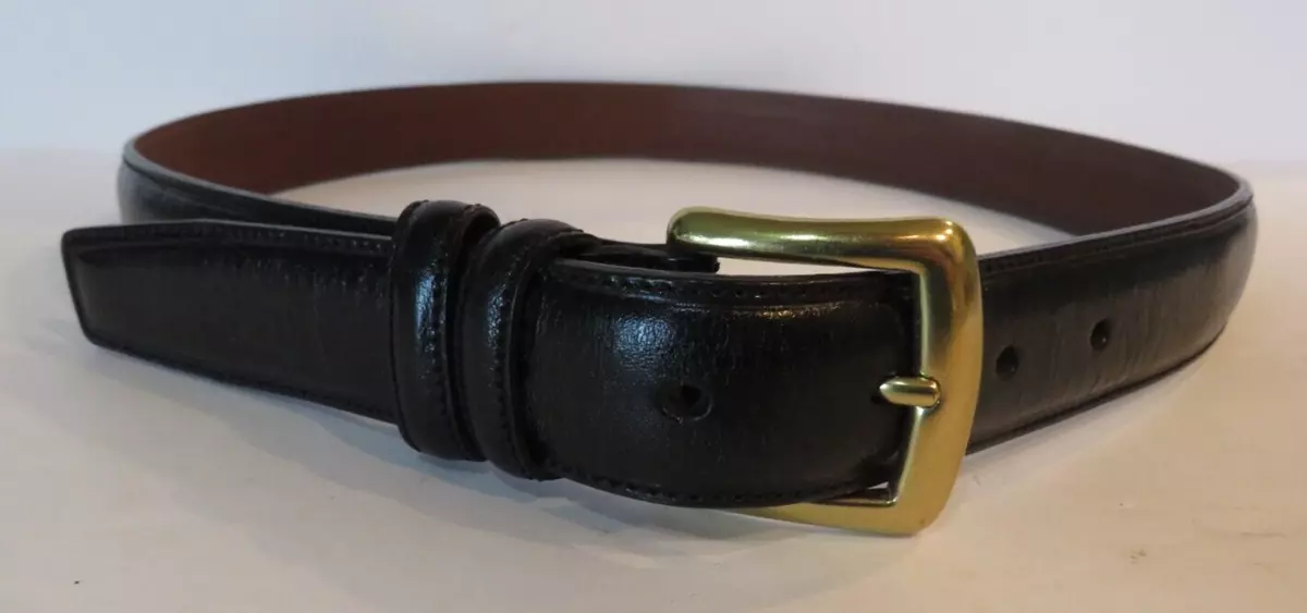 HANDPAINTED ITALIAN FULL GRAIN LEATHER BELT BROWN