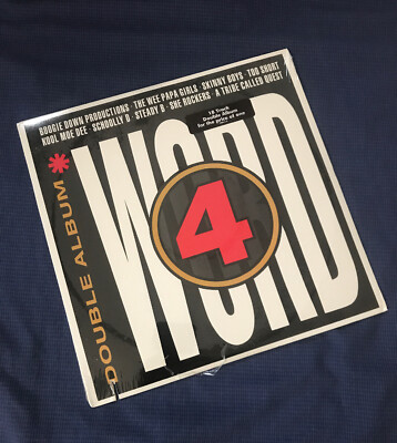 WORD 4 *DOUBLE ALBUM* 18 Track VARIOUS RARE HIP HOP STAR ARTIST- (Sealed) 1989OG