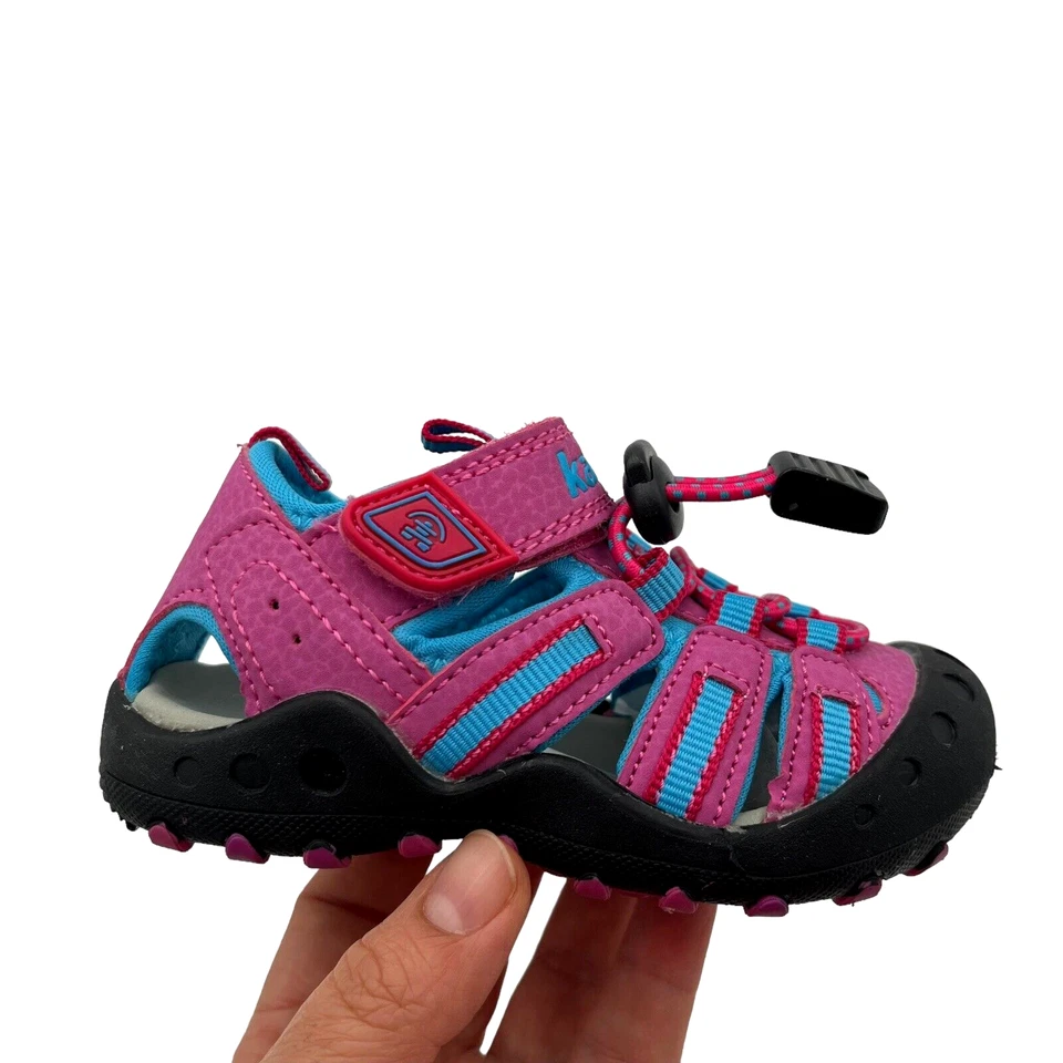 Sandalias deportivas Kamik para bebés bebés niñas talla 5 rosa azul claro zapatos sin cordones para el agua Foto 2 de 4