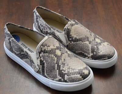 Steve Madden Women's Faux Leather Snake Skin Lizard Slip On