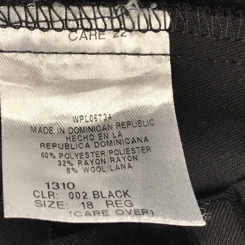 Pantalones Izod Niñas 18 Regular Negro Pierna Recta Frente Plano Ligeros Niños Foto 2 de 4