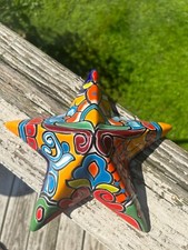 La Estrella Mexican Star Talavera Wall Art 10" Hand Painted Ceramic Z10