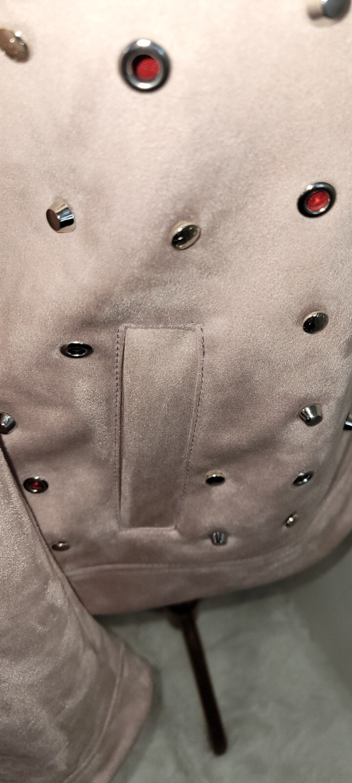 Zara Basic Outerwear Womens Small Blush Studded F… - image 5