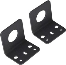 2 Pcs L-Bracket 1255 3/4 Hole Thick Steel Mobile Antennas Brackets for UHF VHF