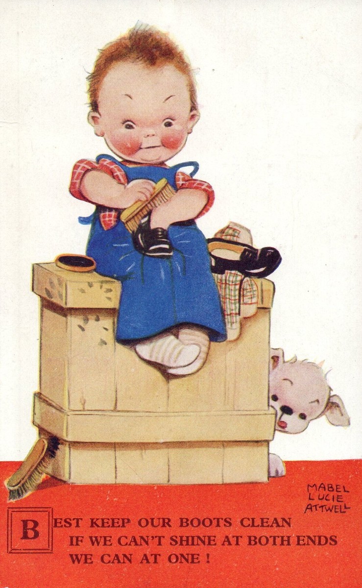 Keep Boots Clean Whine Both Ends Dog Artist Signed Mabel Lucie