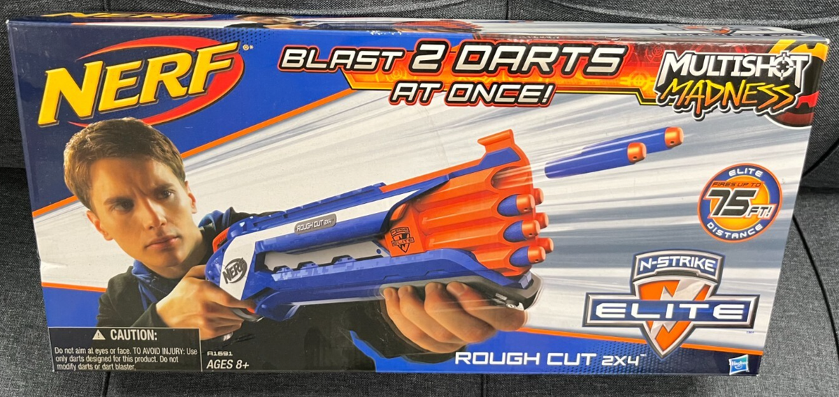 Nerf Multishot Madness Rough Cut 2x4 N-Strike Elite Blaster A1691
