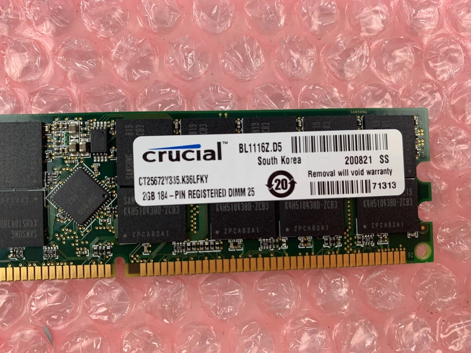 SAMSUNG 2GB PC DDR1 PC2700R CL2.5 2700R DDR1-333MHZ 333 184PIN ECC-REG RDIMM   - Image 4 of 4