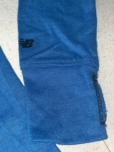 NEW Balance Girls Element Hi-Lo Hoodie Light Weight Thumb Holes Blue XS (4/5) - Picture 3 of 5