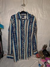 Vintage Wrangler Pearl Snap shirt Aztec, Western Mens XLT