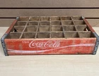 Vintage Wooden Coca-Cola Crate Carrier Red & White 24 Bottle Enjoy Coca Cola