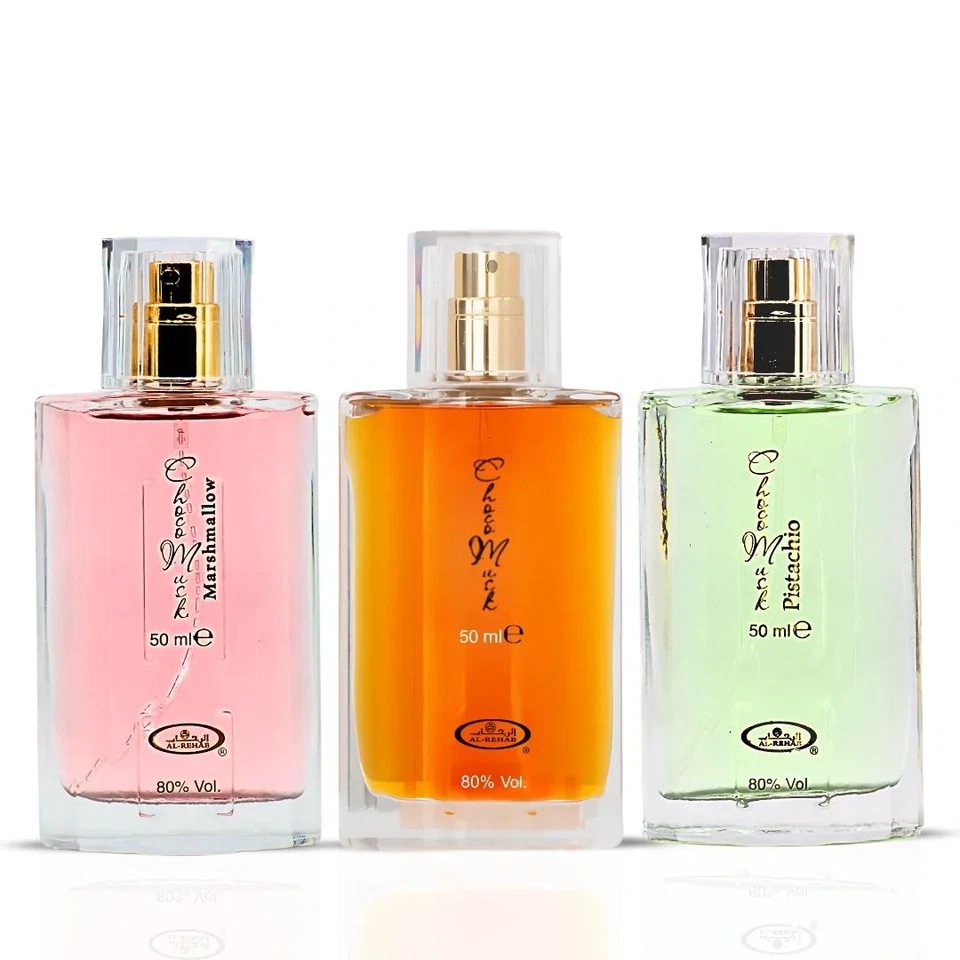 AL REHAB Bundle Deal Choco Musk + Marshmallow + Pisatchio 50ml EDP Eau De Parfum Perfumes