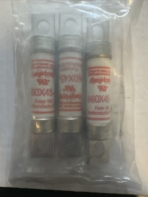 FERRAZ SHAWMUT A60X45-4 AMP-TRAP FORM 101 SEMICONDUCTOR FUSE 600VAC 45AMP
