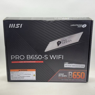 MSI PRO B650-S WIFI V1 ATX Motherboard Wi-Fi 6E Bluetooth 5.3 AMD AM5 DDR5